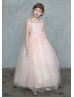 Lovely 3D Flowers Tulle Flower Girl Dress